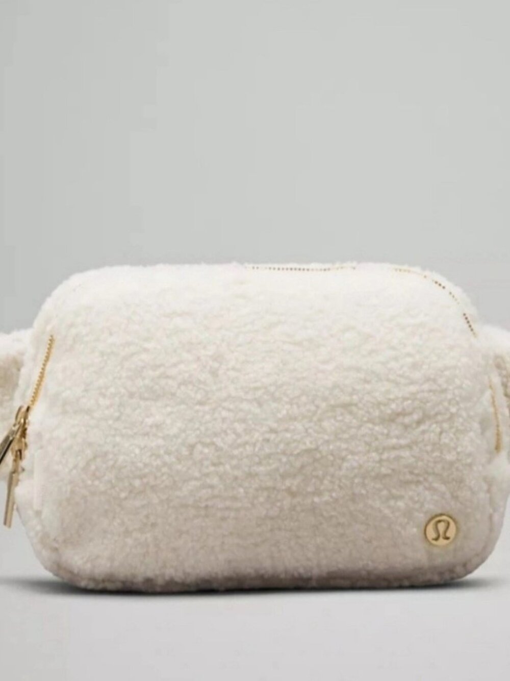 Lululemon Cream Ivory Sherpa Fanny Pack Waist Belt Bag